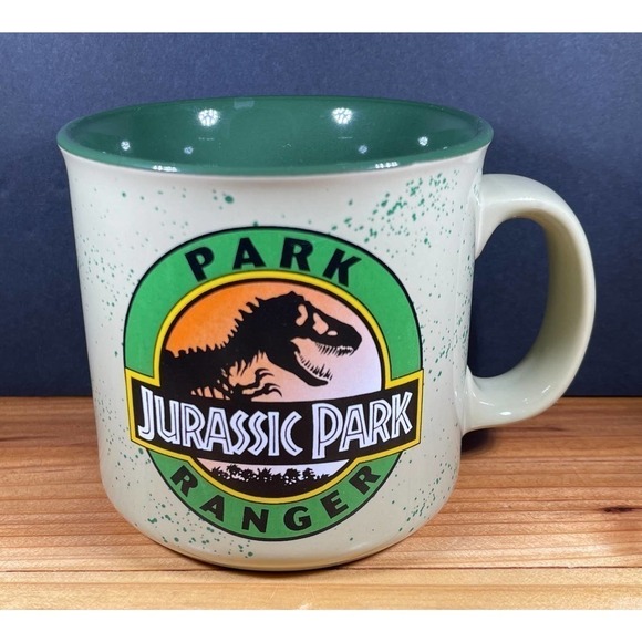 Silver Buffalo Jurassic Park Park Ranger Camper Style Ceramic Coffee Mug 20 Oz - Picture 1 of 7